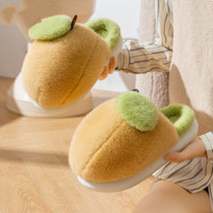 New Winter Chunky-soled Warm Plush Indoor Cotton Slippers