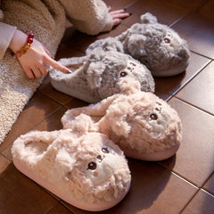 Non-slip Warm And Thick-soled Plush Slippers