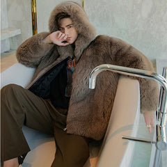 Trendy Fox Fur Coat