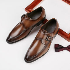 British Style Buckle Shoes Men