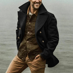 Cotton Double Breasted Casual Coat