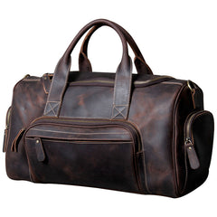 Leather big travel bag