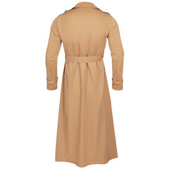 Large Lapel Double Breasted Belt Coat