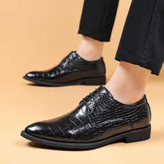 Business Casual Shoes Fish Grain Leather Shoes