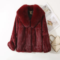 Fur Fur Rabbit Fur Coat FallWinter Slim