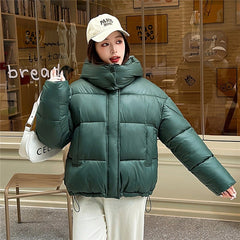 Elegant Fluffy Hooded Puffer Jacket