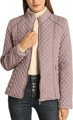 Women's Stand Collar Lightweight Quilted Jacket