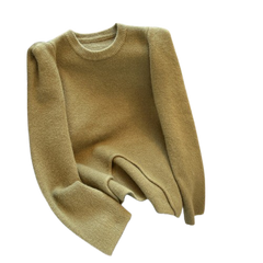 Soft Glutinous Raccoon Velvet Round Neck Sweater Female