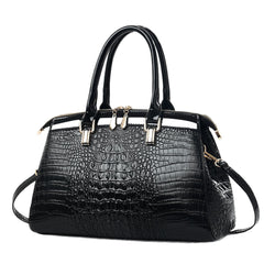 Patent Leather Large-Capacity Commuter Handbag European And American Style