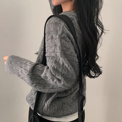Loose And Idle Sweater Female Front Twist