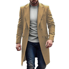 Casual Double-breasted Wool Coat