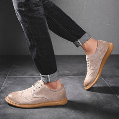 Leather Low Top Breathable Men's Shoes