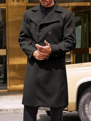 Woolen Male Double-breasted Coat