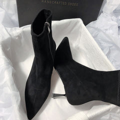 Fashion Versatile Pointed Toe Slim Ankle Boots