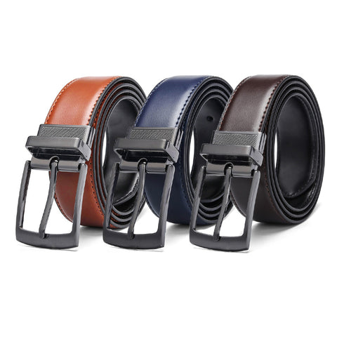 Rotating pin buckle belt