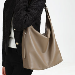 Large-Capacity Genuine Leather Shoulder Bag