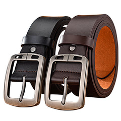 Men's leather pin buckle casual belt