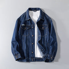 Heavy Retro Denim Jacket Men