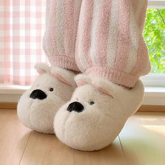 Cartoon West Highland Terrier Home Cotton Slippers