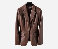 Women's Slim Skinny Leather Jacket