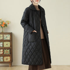 Slim-fit Mid-length Black Quilted Jacket