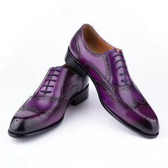 Men's Fashion Purple Wedding Party Shoes