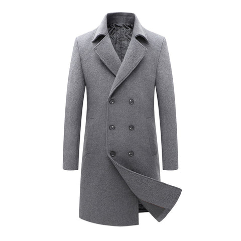 Double breasted woolen coat