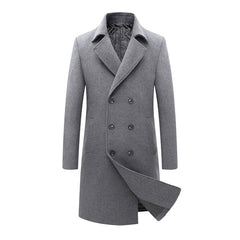 Double breasted woolen coat