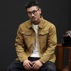 Loose-Fit Plus-Size Denim Jacket For Men