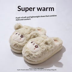 Non-slip Warm And Thick-soled Plush Slippers