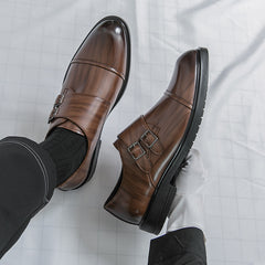 Pointed-toe Business Formal Leather Shoes