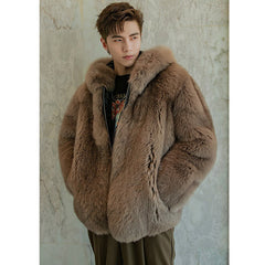 Trendy Fox Fur Coat