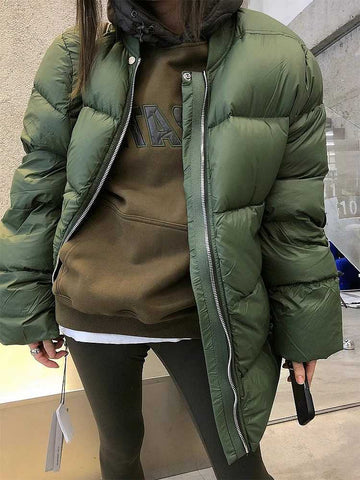 Collarless Cotton Coat Jacket Women