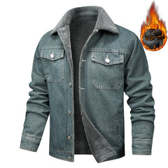 Denim Coat Fleece-lined Men