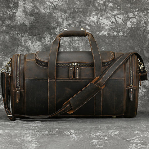 Men's Real Horse Leather Duffel Bag