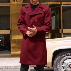 Woolen Male Double-breasted Coat