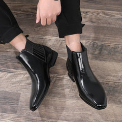 Pointed Toe Chelsea-style Men Fashion Shoes