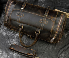 Retro Crazy Horse Leather Travel Bag