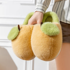 New Winter Chunky-soled Warm Plush Indoor Cotton Slippers