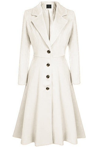 Breasted Long Sleeve Trench Coat