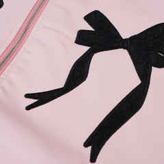 Beautiful Girl Embroidery Leather Jacket Coat