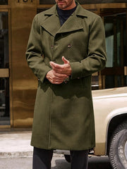 Woolen Male Double-breasted Coat