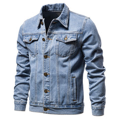 Men's Denim Jacket Cotton Casual Slim