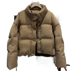 Puffer Jacket High Waist Cropped Cotton Jacket
