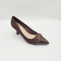 Leather Belt-buckle Peep-toe Stiletto Pumps