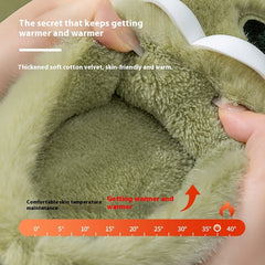 Warm Indoor Cartoon Big Eye Dog Cotton Slippers