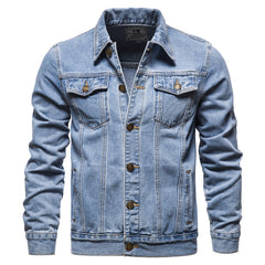Men's Denim Jacket Cotton Casual Slim