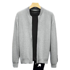 Double Zipper Design Cardigan Sweater For Men
