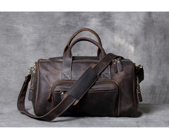 Leather big travel bag