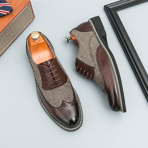 Brogue Men's Formal Wear Leather Shoes